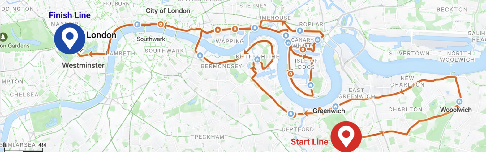Route Race London Marathon